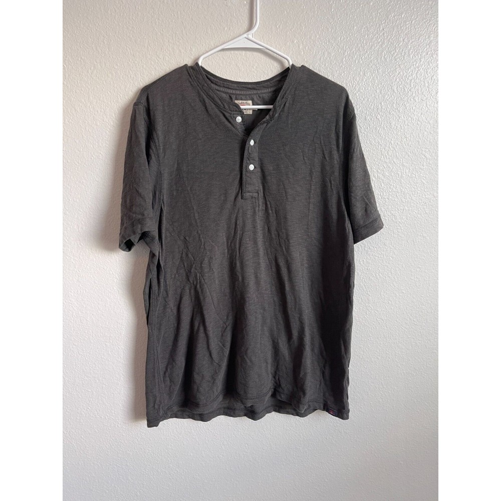 Faherty Tradewinds Linen Blend Short Sleeve Henley T-Shirt Men's Size Large L